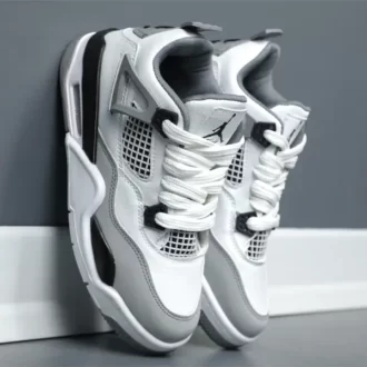 کتونی نایک ایر جردن 4 سفید طوسی