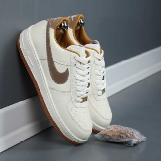 کتونی نایک ایر فورس شیری خاکی کاراملی AF