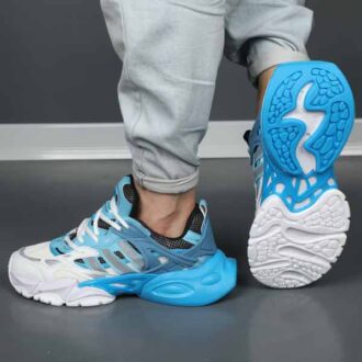 کتونی مردانه آدیداس دیلاکس سفید آبی آسمانی