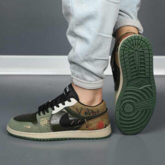 کتونی مردانه نایک جردن Vodo اسپیندل سبز یشمی قهوه ای کد DS