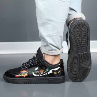 کتونی نایک کاستوم گلدوزی مشکی ورنی