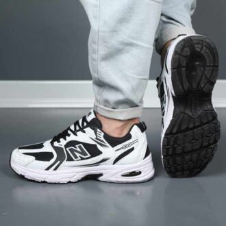 کتونی نیوبالانس 530 سفید مشکی کد TR