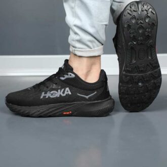 کتونی مردانه مدل HOKA مشکی تمام